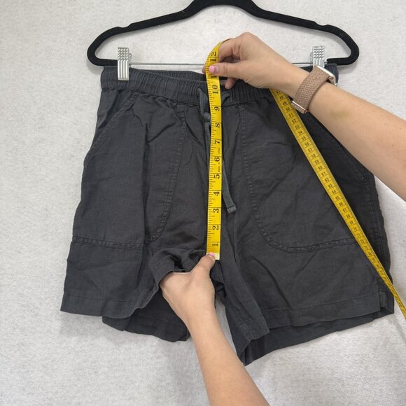 Bridge & Burn Shorts Womens Small Gray Linen Organic Cotton Sustainable Pockets - Picture 3 of 10